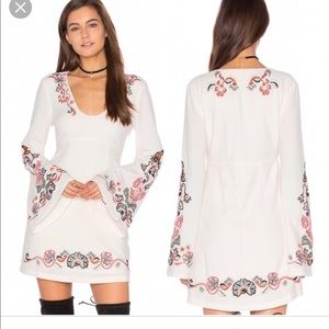 Folk Embroidered Long Sleeve Dress